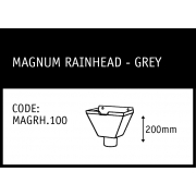 Marley Magnum Rainhead Grey - MAGRH.100